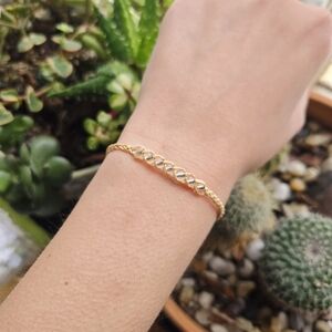 Handmade Dainty Clear Glass Bead Macrame Dainty Cord Brazilian Beaded Bracelet